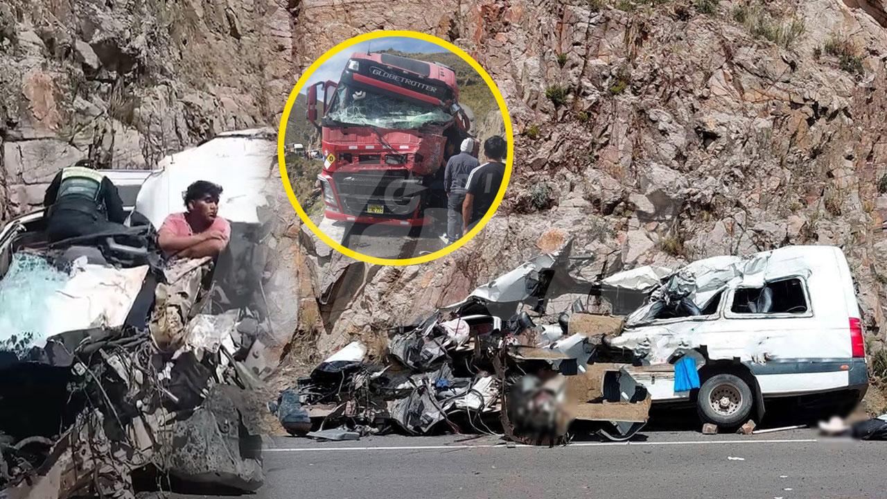 Al menos 7 muertos tras choque entre miniván y tráiler en vía Arequipa-Juliaca